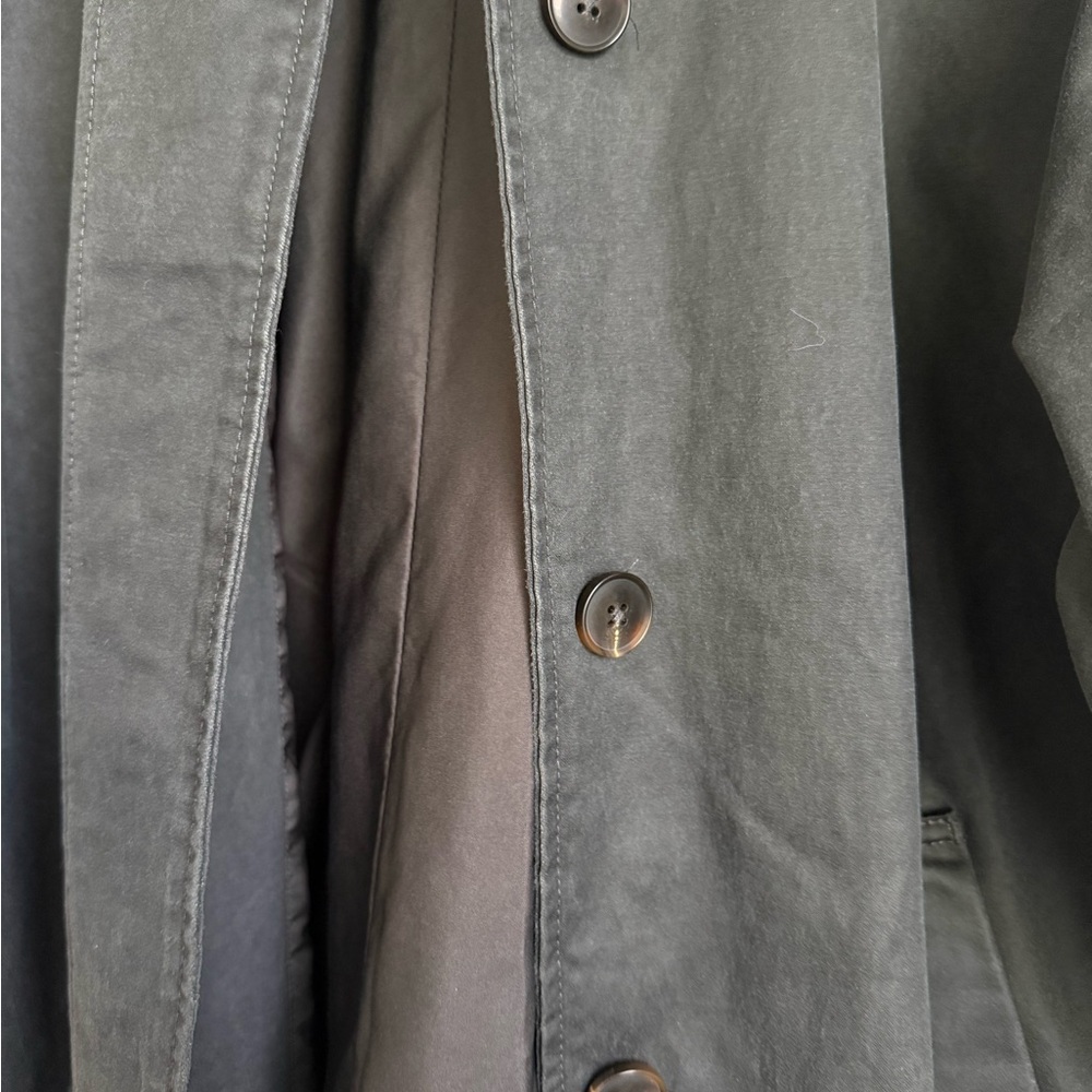 WAXED TRENCH COAT WITH CORDUROY COLLAR - Picture 3 of 5